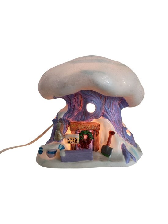 Disney Other - Disney Pooh's House Lighted Porcelain House Seasonal Specialties Christmas
